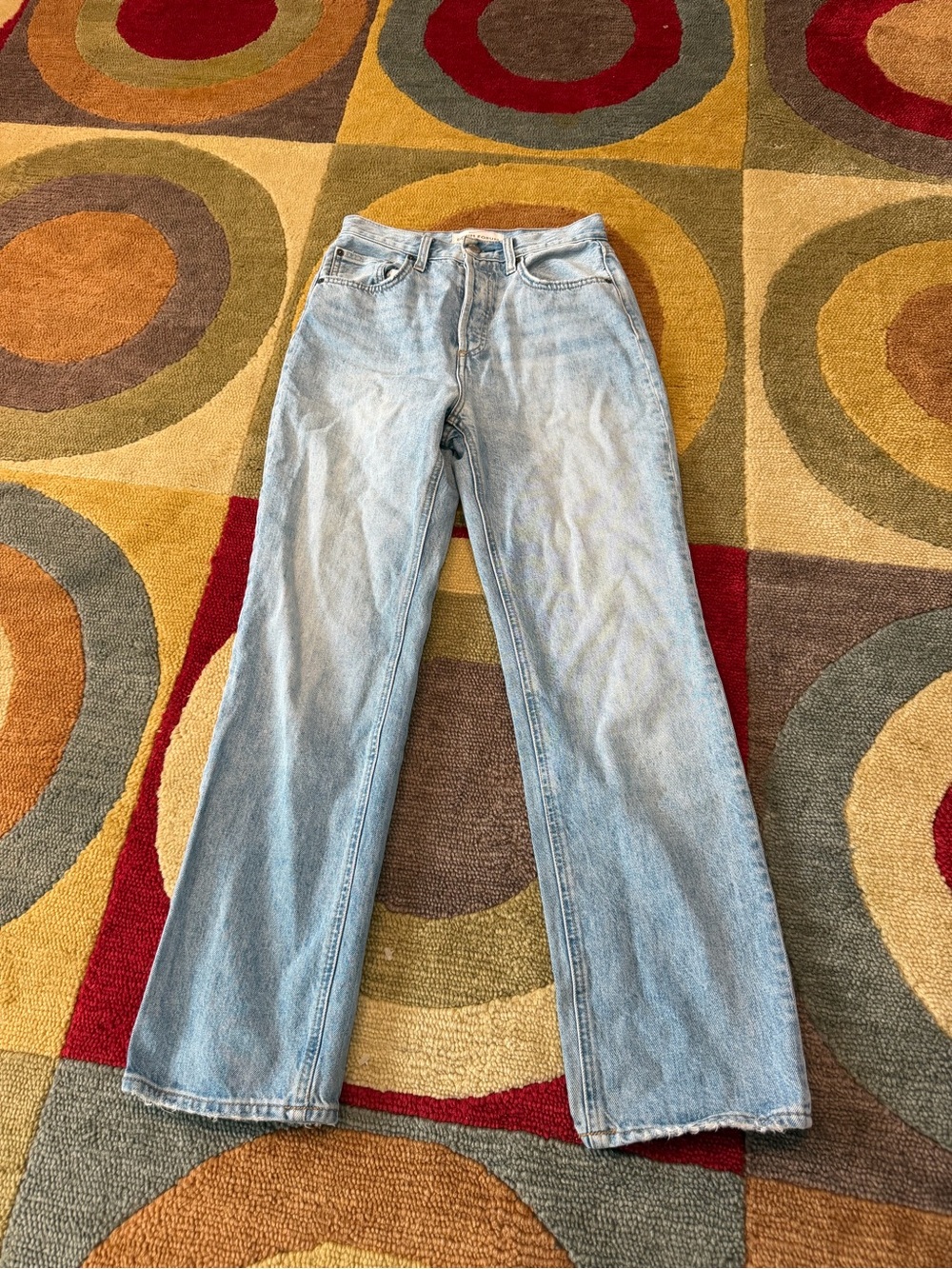 Aritzia Denim Forum The Joni High Rise Loose Jeans Light Wash Size 24 Waist